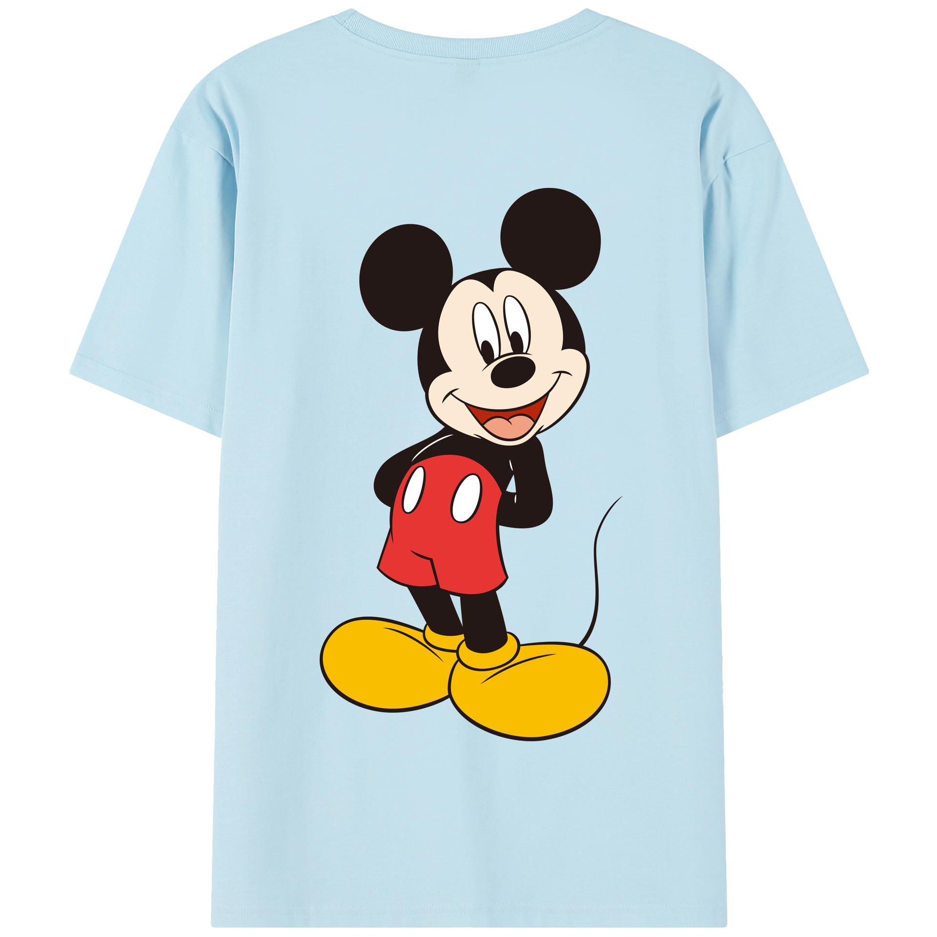 （画像用） ミッキーマウス Mickey Mouse 綿100％半袖Tシャツ（背面プリント）